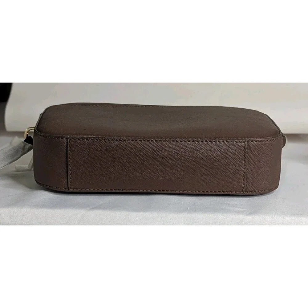 MICHAEL KORS Jet Set Leather Crossbody Bag - Mocha